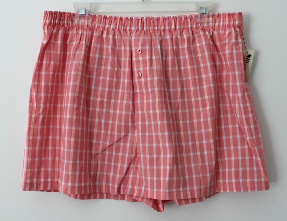 No Boundaries Womens Sleepwear Boxer Shorts Peach Mimosa Size L NWT